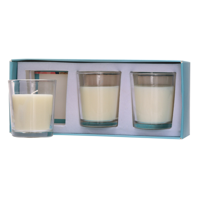Aroma Home Custom Aromatherapy Glass Jar Candle White 70g*3 for Wedding Birthday