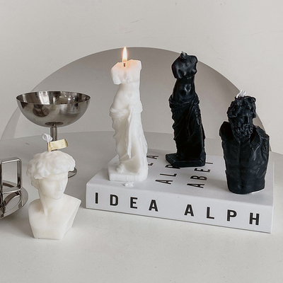 AROMA HOME Romantic Love Scented Candles David Venus Laocoon Human Body Sculpture Soy Wax Scented Candles Birthday Gifts