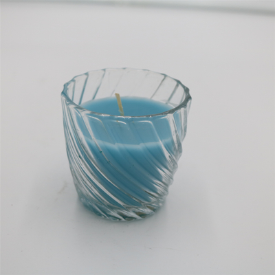 OEM Natural Blue Recycled 3 Oz Jar Candles in Hurricane Glass