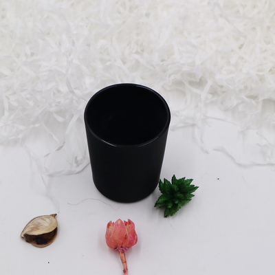 Empty Black Glass Tealight Candle Holder Votive Cups 6.2x7.3 For Church