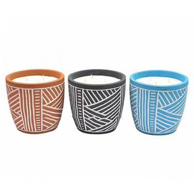 Large Mosquito Insect Repellent Outdoor Citronella Candle In Clay Pot