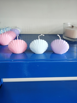 Customized Shell Flower Paraffin Wax Candle Different Shapes