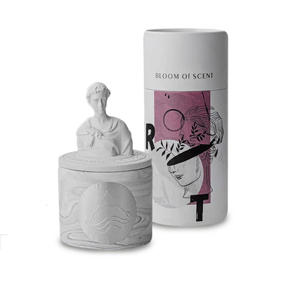 Gardenia Ginger And Orange Scented Soy Wax Aroma Home Candle Custom Printed 65g