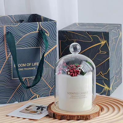 Wedding Birthday Glass Jar Custom Aromatherapy Candle White 270g