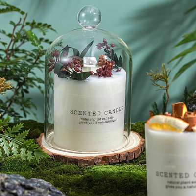 Wedding Birthday Glass Jar Custom Aromatherapy Candle White 270g