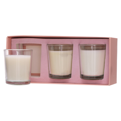 Aroma Home Custom Aromatherapy Glass Jar Candle White 70g*3 for Wedding Birthday