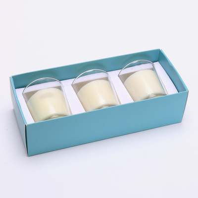 Aroma Home Custom Aromatherapy Glass Jar Candle White 70g*3 for Wedding Birthday