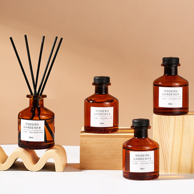 Home Fragrance 50ml Aroma Reed Diffuser Perfume With Black Sticks