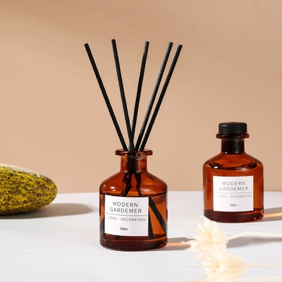 Home Fragrance 50ml Aroma Reed Diffuser Perfume With Black Sticks