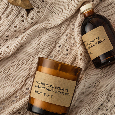 Private Label Glass Scented Candles And Reed Diffuser Home Fragrance Gift Set