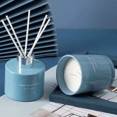 AROMA HOME Fragrance Oil Reed Diffuser Scented Candle Unique Design