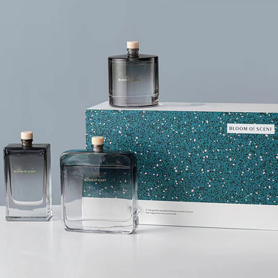 Cylinder Square Bottle Room Scent Fragrance Reed Diffuser With Gift Box