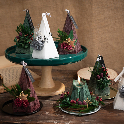 Aroma Home Custom Christmas Tree Candles New Design 140g 23 Hours Burning Time
