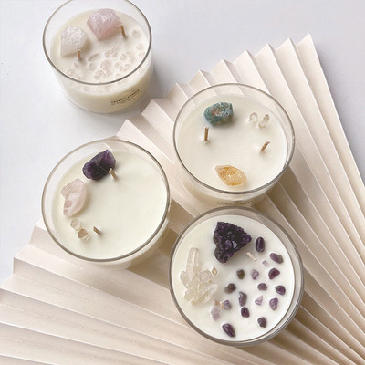 Luxury Private Label Glass Scented Candle Aromatherapy Candle Jar For Home