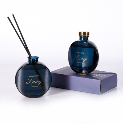 Vintage Elegant Decoration Glass Bottle Reed Diffuser 100ml With Sticks Gift Box