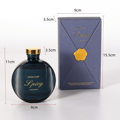 Vintage Elegant Decoration Glass Bottle Reed Diffuser 100ml With Sticks Gift Box