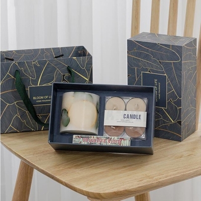 Cylindrical Cup Flower Fragrance Tea Wax Scented Candle Gift Set For Wedding Party