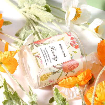 Private Label Aromatherapy Glasses Luxury Soy Scented Candle 220G 8x9cm
