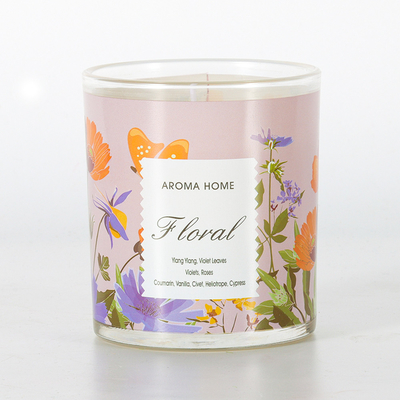 Private Label Aromatherapy Glasses Luxury Soy Scented Candle 220G 8x9cm