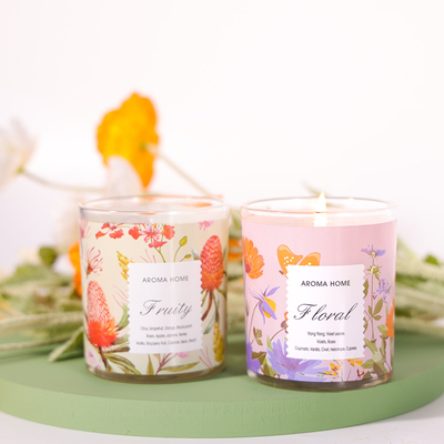 Private Label Aromatherapy Glasses Luxury Soy Scented Candle 220G 8x9cm