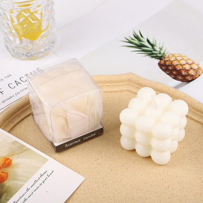 AROMA HOME Cube Ball Shape Macarons Color Scented Carved Candles For Wedding