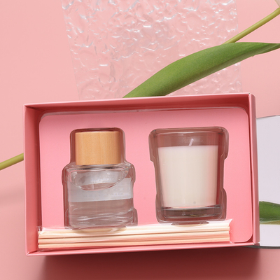 Mini Small Luxury Private Label Custom Glass Black Clear Scented Candle Jar Gift Set