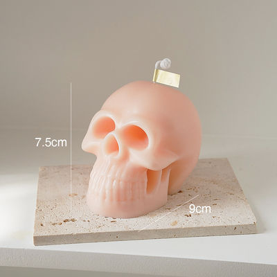 In Stock Factory Direct Sales Christmas Halloween Pink Black Nude White Scented Skulled Shape Candles For Halloween Gift