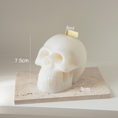 In Stock Factory Direct Sales Christmas Halloween Pink Black Nude White Scented Skulled Shape Candles For Halloween Gift