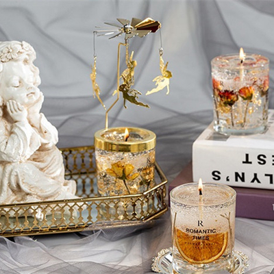 AROMA HOME Decor Luxury Private Label 20 Designs Scent Fragrance Gel Flower Fruit Soy Wax Jelly Scented Candle in Glass