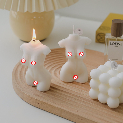 AROMA HOME Handmade Private Label Customized Woman Body Curvy Female Torso Naked Model Shaped Carved Scent Soy Wax Cand