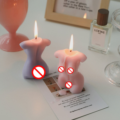 AROMA HOME Handmade Private Label Customized Woman Body Curvy Female Torso Naked Model Shaped Carved Scent Soy Wax Cand