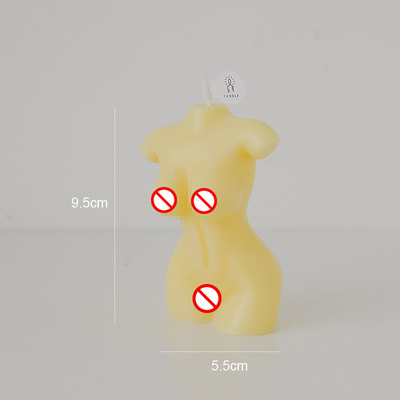 AROMA HOME Handmade Private Label Customized Woman Body Curvy Female Torso Naked Model Shaped Carved Scent Soy Wax Cand