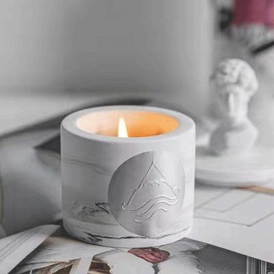 AROMA Custom Decorative Candles Fragrance Greek Sculpture David Statue Vessels Candles Scented Ceramic Candle Jar With L