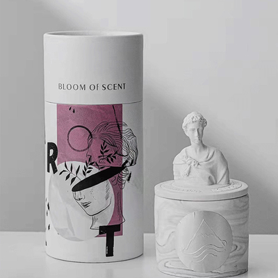 AROMA Custom Decorative Candles Fragrance Greek Sculpture David Statue Vessels Candles Scented Ceramic Candle Jar With L