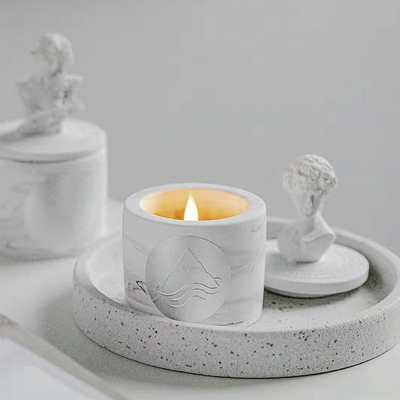 AROMA Custom Decorative Candles Fragrance Greek Sculpture David Statue Vessels Candles Scented Ceramic Candle Jar With L