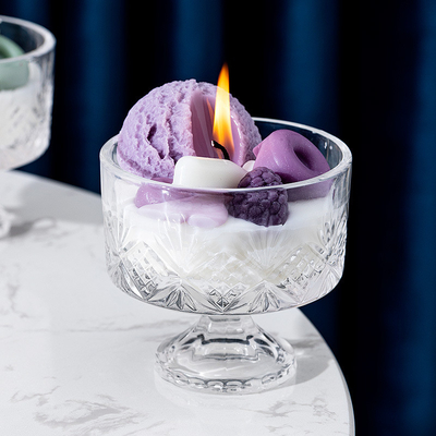 AROMA HOME Wholesales Unique Ice Cream Scented Candle For Home Decor Handmade Glass soy wax Candles Christmas Gifts