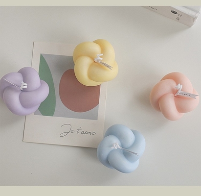 AROMA HOME Handmade Home Decoration Cute Small Twist Magic Ball Knot Shape Scent Soy Wax Carved Candle