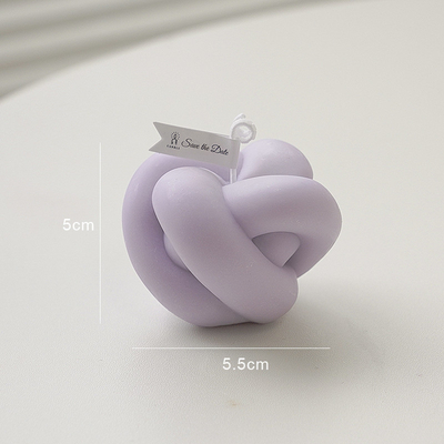 AROMA HOME Handmade Home Decoration Cute Small Twist Magic Ball Knot Shape Scent Soy Wax Carved Candle