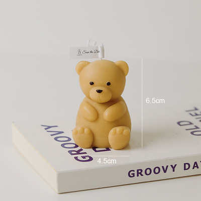 AROMA HOME Colorful Handmade 3D Bear Shaped Carving Scented Candles For Home Decor Accessories