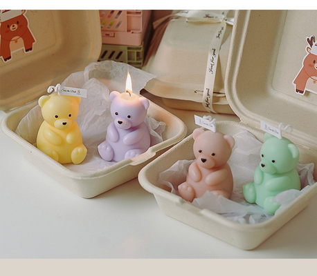AROMA HOME Colorful Handmade 3D Bear Shaped Carving Scented Candles For Home Decor Accessories