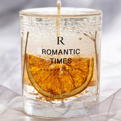 AROMA HOME Decor Flower Scent Jelly Fragrance Candle Luxury Private Label Gel Soy Wax Scented Candle in Glass Jar