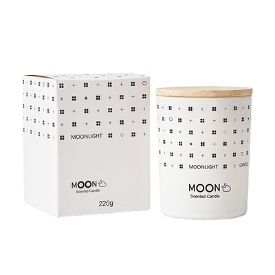 AROMA HOME Custom Luxury Nordic Wedding Mother Day Moon Fragrance Smokeless Soy Wax Aromatherapy Scented Candle In Glass