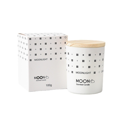 AROMA HOME Natural Christmas Widely Used Gradient Nordic Style Soy Wax Glass Jar Scented Candle with Folding Box
