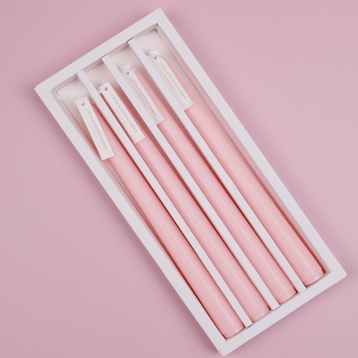 Smokeless Devotional 8/10/12/15 Inch Tall Stick Wedding Dinner Candle Set of 4 Taper Candles