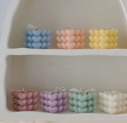AROMA HOME INS OEM Rubik's Geometric Cube Aromatherapy soy wax cube bubble candle scented candles for home decoration