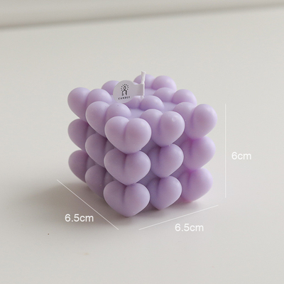 AROMA HOME INS OEM Rubik's Geometric Cube Aromatherapy soy wax cube bubble candle scented candles for home decoration