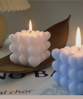 AROMA HOME INS OEM Rubik's Geometric Cube Aromatherapy soy wax cube bubble candle scented candles for home decoration