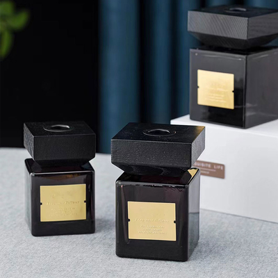 Customize Air Freshening Home Decor Fragrance Oil Stick Black Glass Reed Diffuser