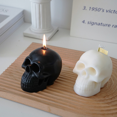 Wholesale Halloween Home Decor Fragrance Private Label Novelty Skull Shaped Soy Wax Scented Craft Candle