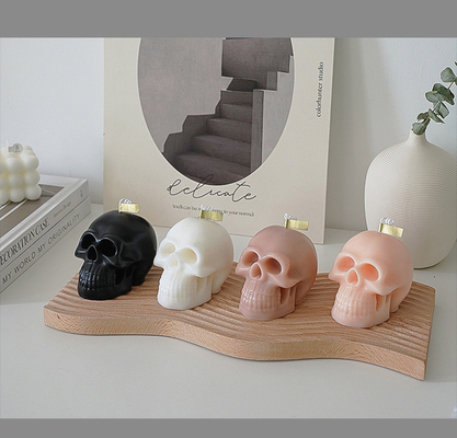 Wholesale Halloween Home Decor Fragrance Private Label Novelty Skull Shaped Soy Wax Scented Craft Candle